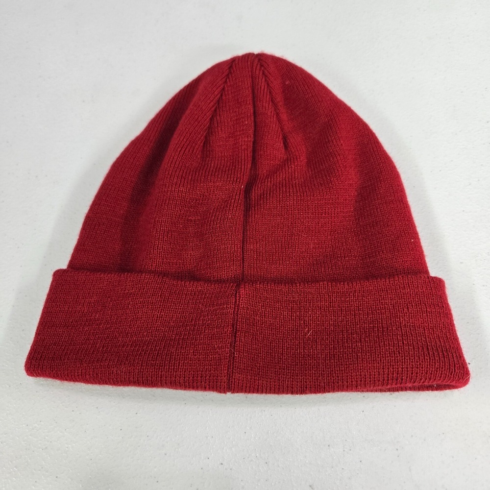 DC Shoes Men Hat One Size Red Beanie Knit Acrylic Logo Patch Adult Casual - Picture 4 of 7